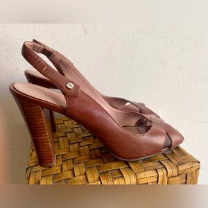 Calvin Klein Burgundy Slingback Heels